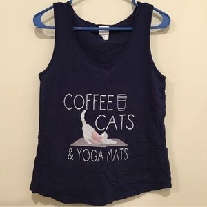 "Coffee, Cats & Yoga Mats” Tank Top